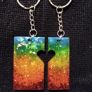 Homemade Best Friend/Mother-Daughter keychain set